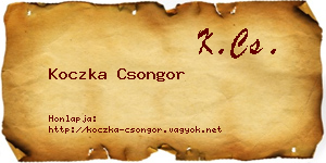 Koczka Csongor névjegykártya