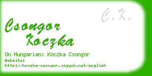 csongor koczka business card